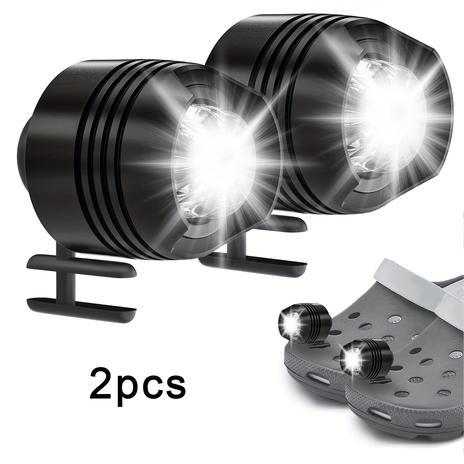 2pcs Shoe Lights for Night Walking Camping Hiking
