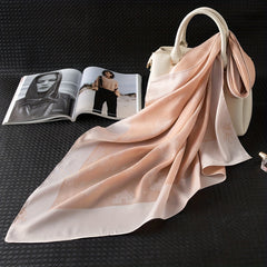 Pink Floral Bandana Print Square Scarf Women Casual Neckerchief