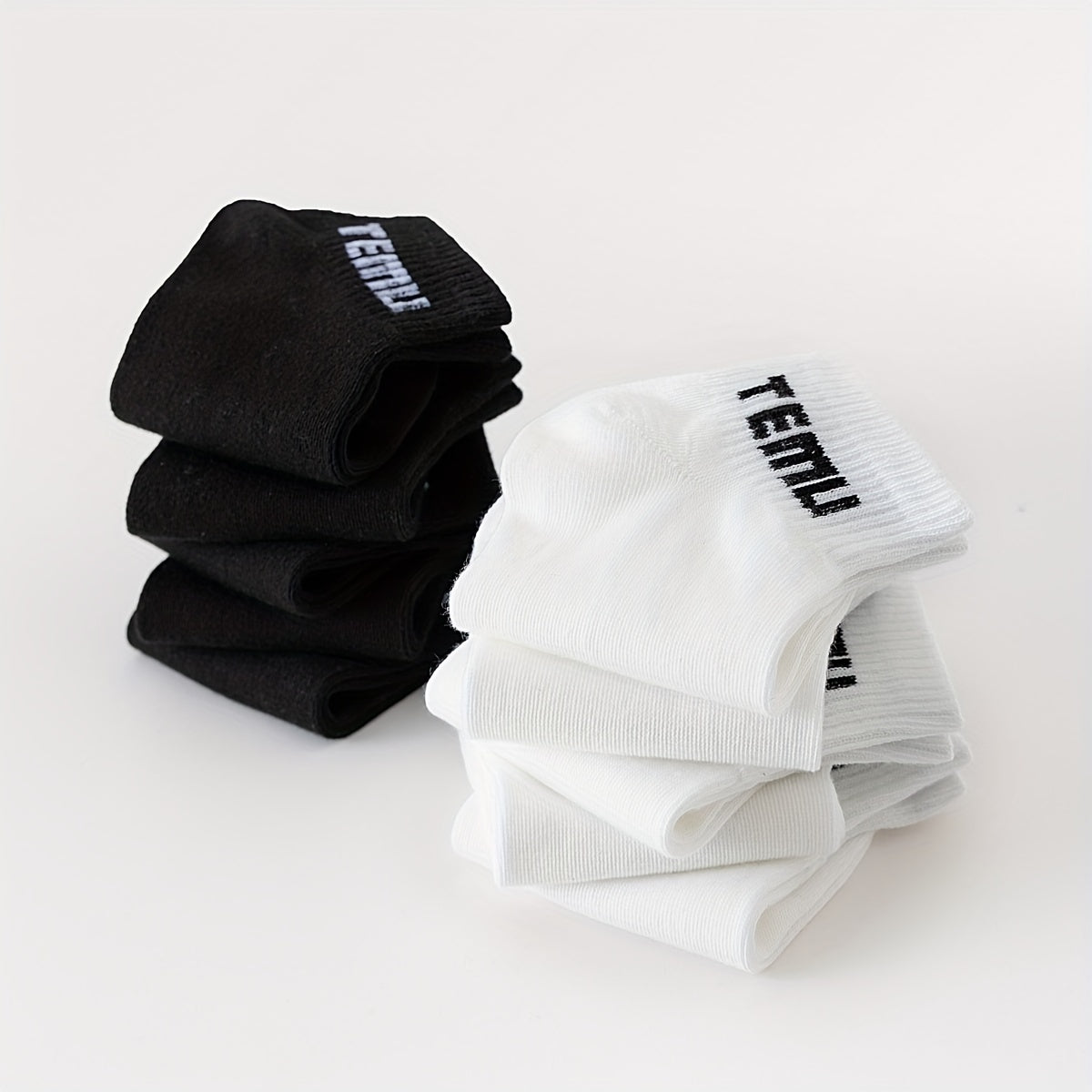 10 Pairs Letter Print Socks Women's Sports Short Socks