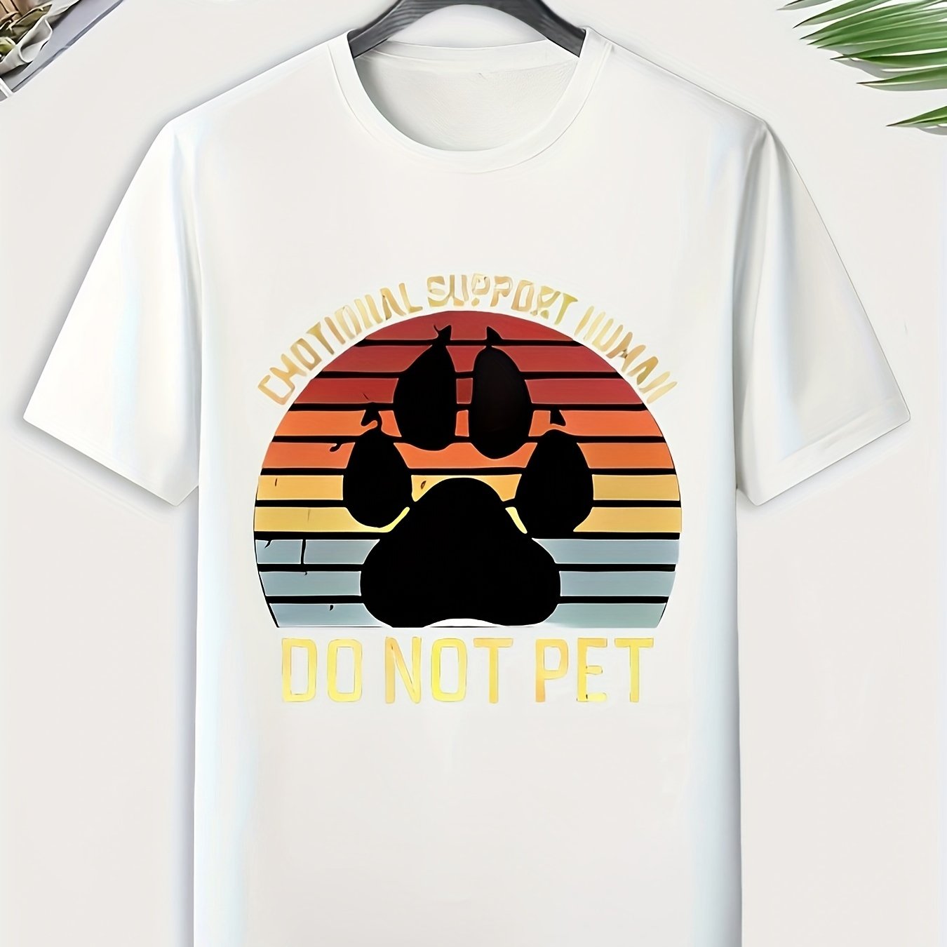 Paw Print Men's Comfy T-shirt for Outdoor Summer