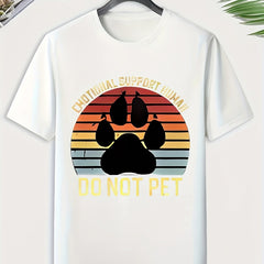 Paw Print Men's Comfy T-shirt for Outdoor Summer