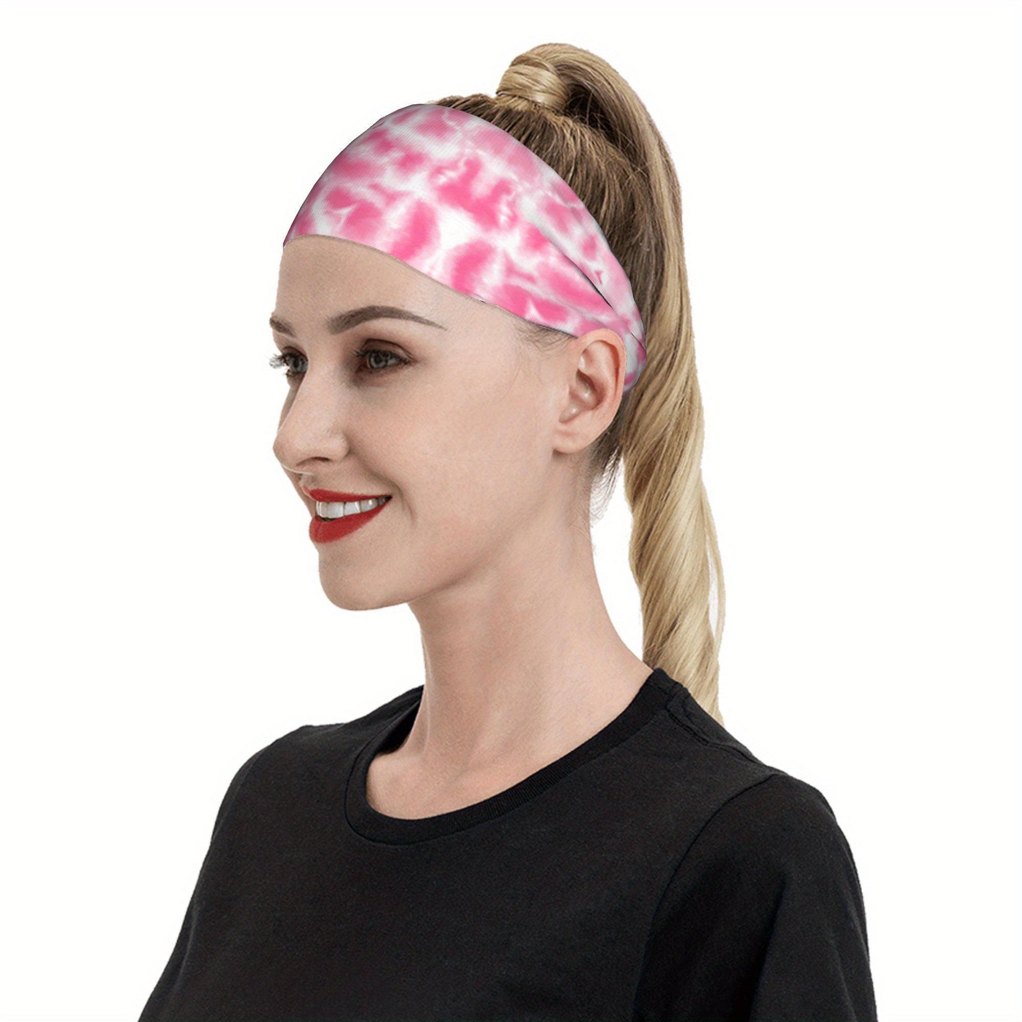 Tie Dye Headband Breathable Polyester & Spandex Blend Adjustable