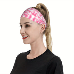 Tie Dye Headband Breathable Polyester & Spandex Blend Adjustable