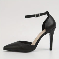 Women's Stiletto Heel Point Toe Buckle Dress Pumps