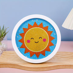 Kids' Diamond Painting DIY Kit w/ Round Photo Frame