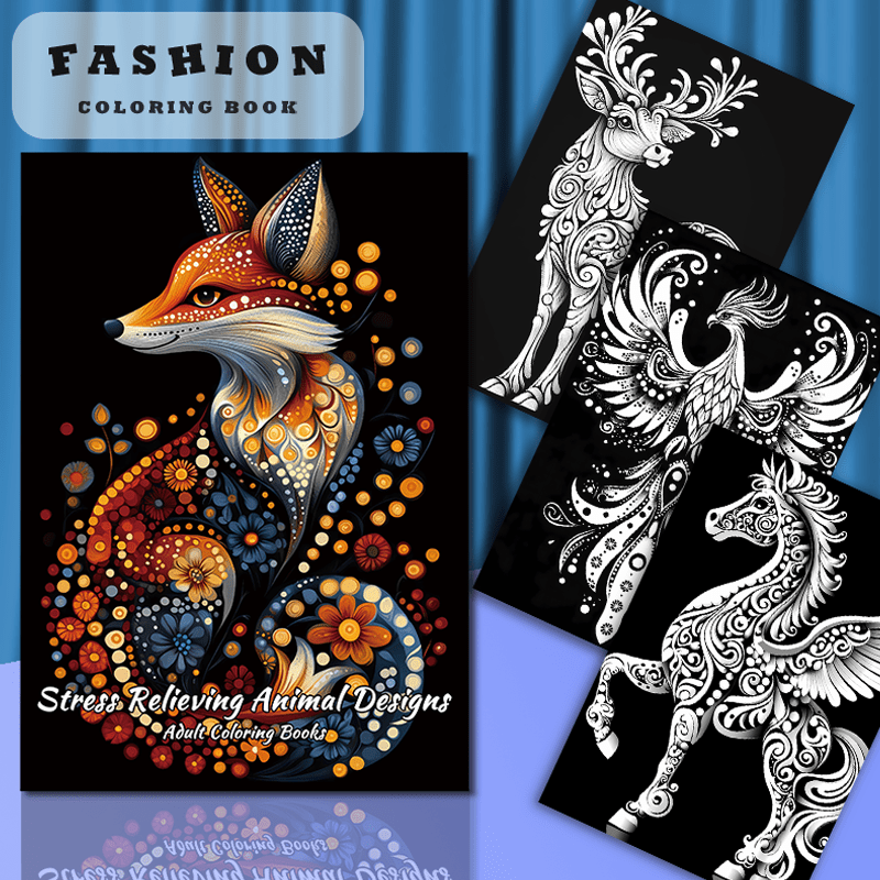 Relax Animal Coloring Book for Adults - Perfect Gift for Friends