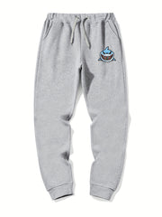 Shark Pattern Stretch Joggers Men's Sweatpants
