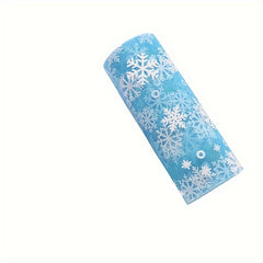 Snowflake Tulle Roll Christmas Tulle Fabric Winter Wonderland Party Supplies
