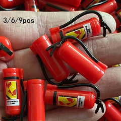 Dollhouse Fire Extinguisher Set ABS Scene Accessories Ideal Decor Play Gift