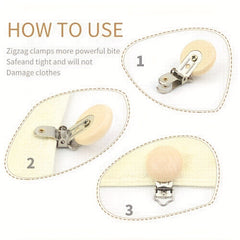 Natural Beech Wood Pacifier Clips Teething Grasping Toy DIY Accessory
