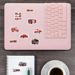 500 Fire Truck Vinyl Stickers Roll - Water Bottle Laptop Phone Decal