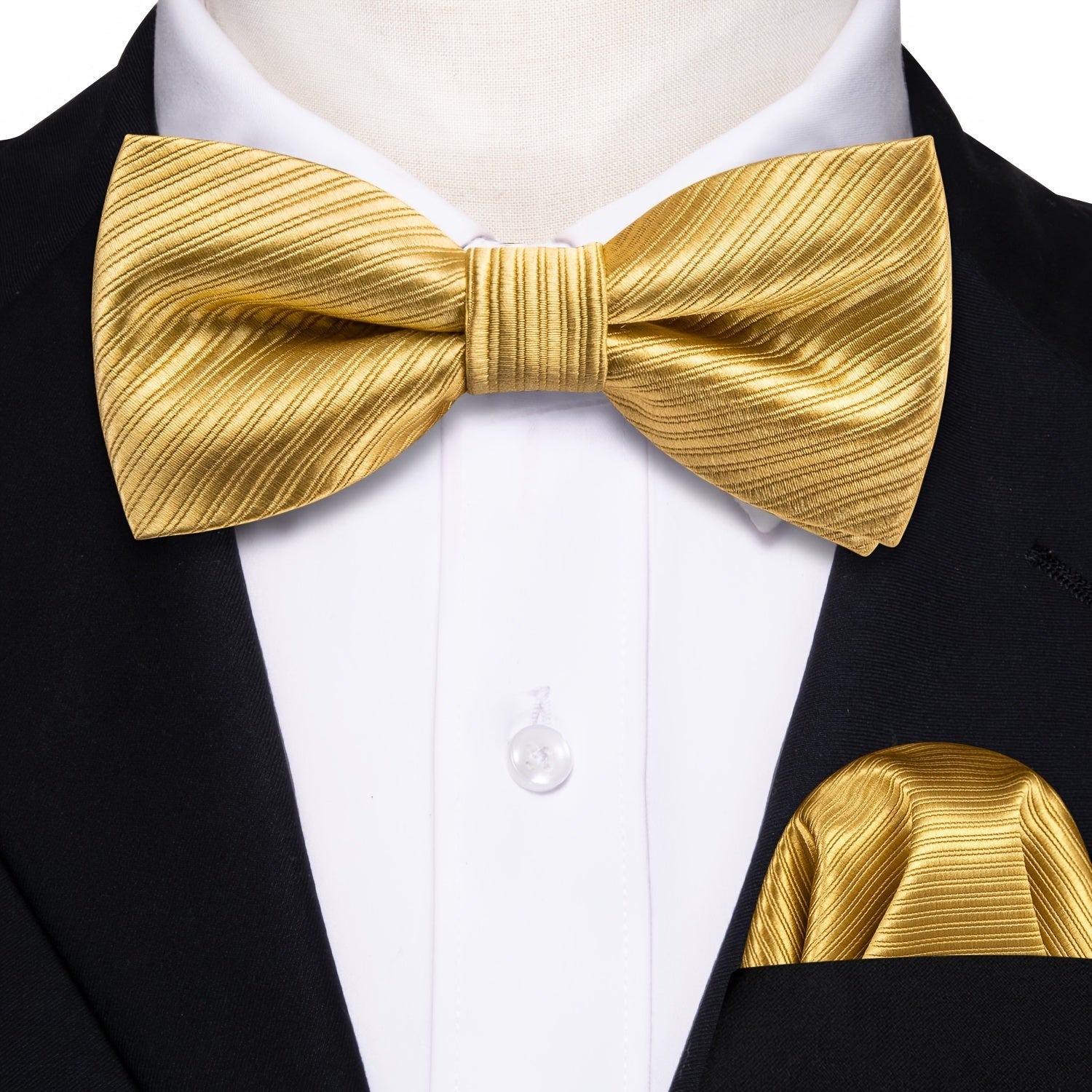 Boys Vintage Bow Tie & Handkerchief Set for Party Performance