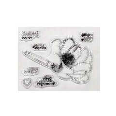 1pc Painting Pen Flower DIY Silicone Transparent Seal