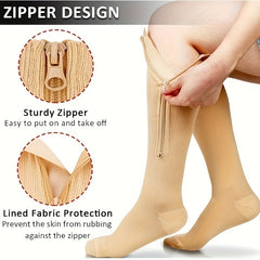 2 Pairs Copper Compression Socks 15-20mmHg Knee High for Women & Men