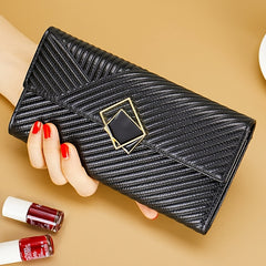 Women's Long Cowhide Leather Wallet