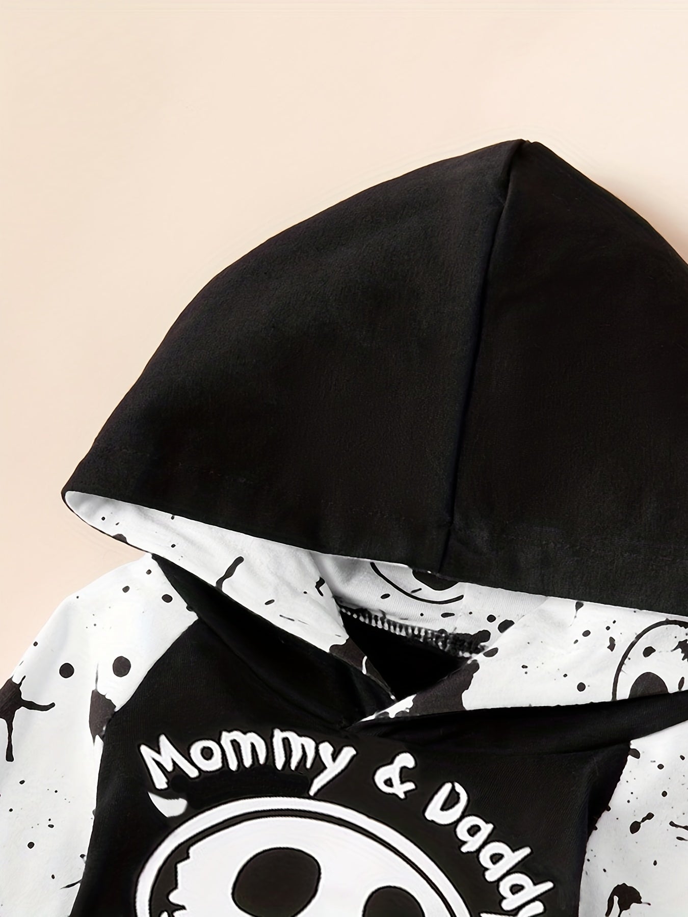 2pcs Baby Boy's Skull Ghost Halloween Costume Set