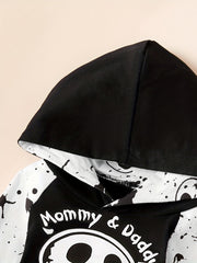 2pcs Baby Boy's Skull Ghost Halloween Costume Set