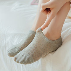 10 Pairs Sports Ankle Socks for Women Hollow Out Low Cut Stockings