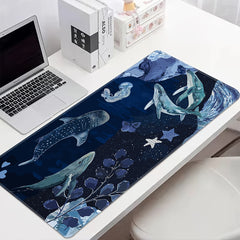 Deep Sea Whale Large Mouse Pad Non Slip Washable Rubber Material