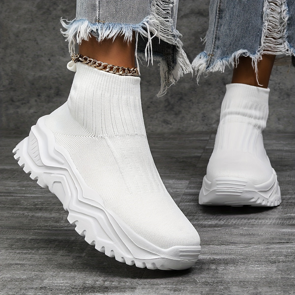 Women's Solid Top Running Shoes Lightweight Sneakers