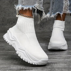 Women's Solid Top Running Shoes Lightweight Sneakers