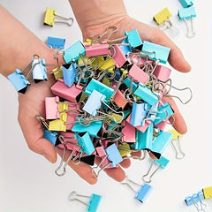 48pcs Metal Clip Small Dovetail Large Stainless Steel Office Storage Iron Clip