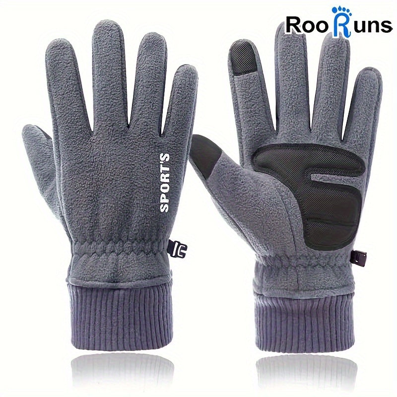 Double-sided Velvet Warm Gloves Winter Touch Screen Anti-slip