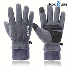 Double-sided Velvet Warm Gloves Winter Touch Screen Anti-slip