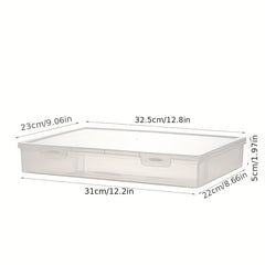 Transparent Plastic Stackable Pencil Case for Art Supplies