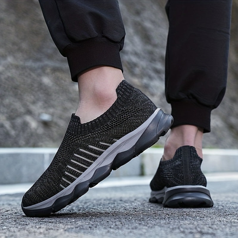 Men's Lace-up Slip-on Sneakers, Lightweight & Breathable
