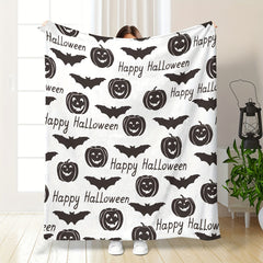 Halloween Bat Print Blanket - Outdoor Camping & Daily Use