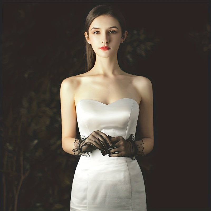 Lace Short Gloves Wedding Party Women's Accessories