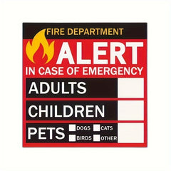 6pcs Emergency Siren And Pet Stickers - Save Our Pet Window Stickers