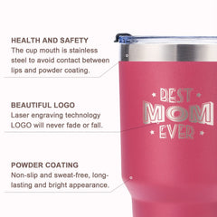 30oz Vacuum Insulated Tumbler with Lid for Outdoor Sports