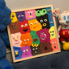 24 Colors Ultralight Clay Set with Wooden Frame - Safe Non-Toxic Clay