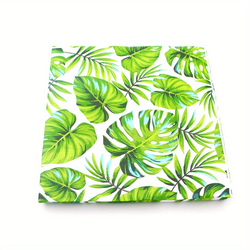 Tropical Palm Leaf Party Supplies 10pcs Plates Cups Napkins Hawaiian Luau