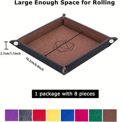8pcs Folding Square Dice Tray Holder for DND Board Games