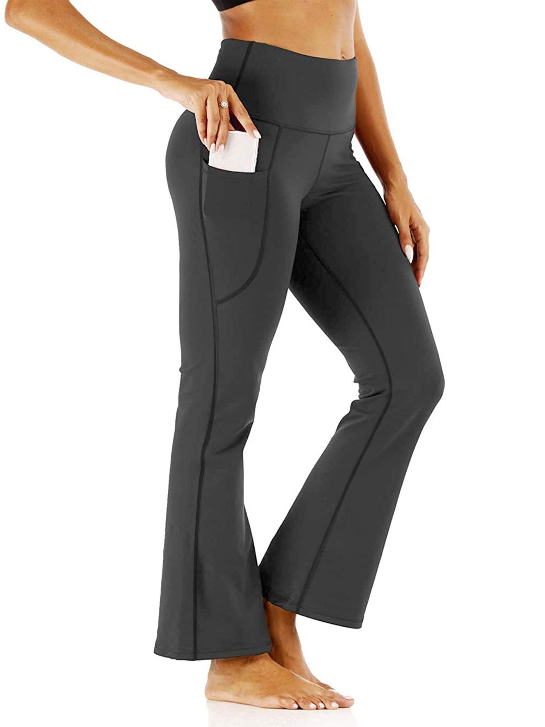 Women's Yoga Bootcut Leggings High Waist Flare Pants with Pockets
