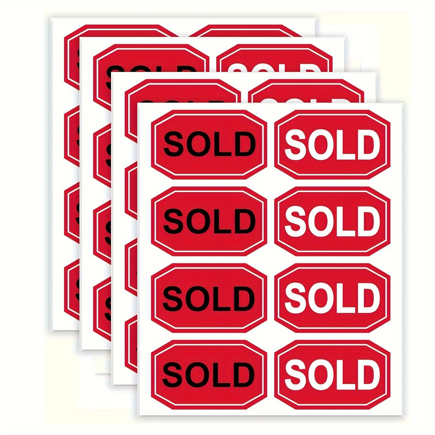 260pcs Fluorescent Red Point Labels 5.08x3.05cm for Pricing & Inventory Control
