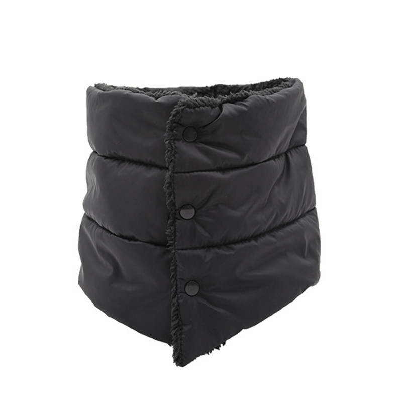 Winter Warm Fleece Scarf Button Down Cotton Protection Neck Gaiter