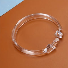 12pcs Transparent C-shaped Shower Curtain Hooks Plastic Rings