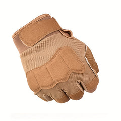 Fingerless Knuckle Tactical Gloves for Motorcycle Shooting Climbing