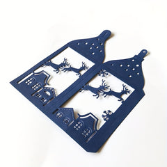 Merry Christmas Santa Deer Tree House Lantern Metal Cutting Dies