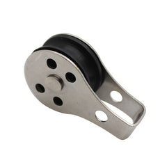 Marine 316 Stainless Steel Swivel Eye Pulley Block Single Wheel & Nylon Sheave