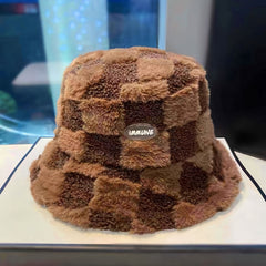 Winter Bucket Hat Fluffy Casual Warm Fisherman Hats For Men Women