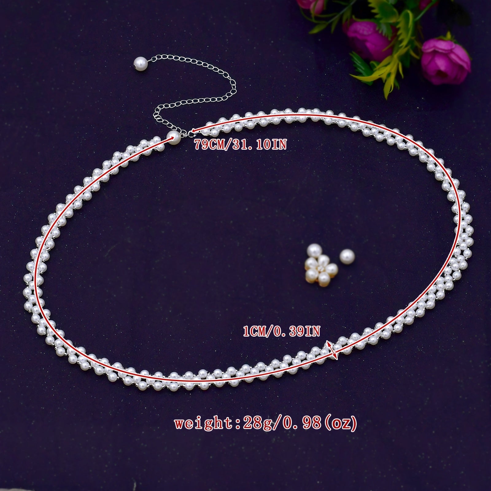 Pearl Beaded Bridal Sash for Wedding Dress