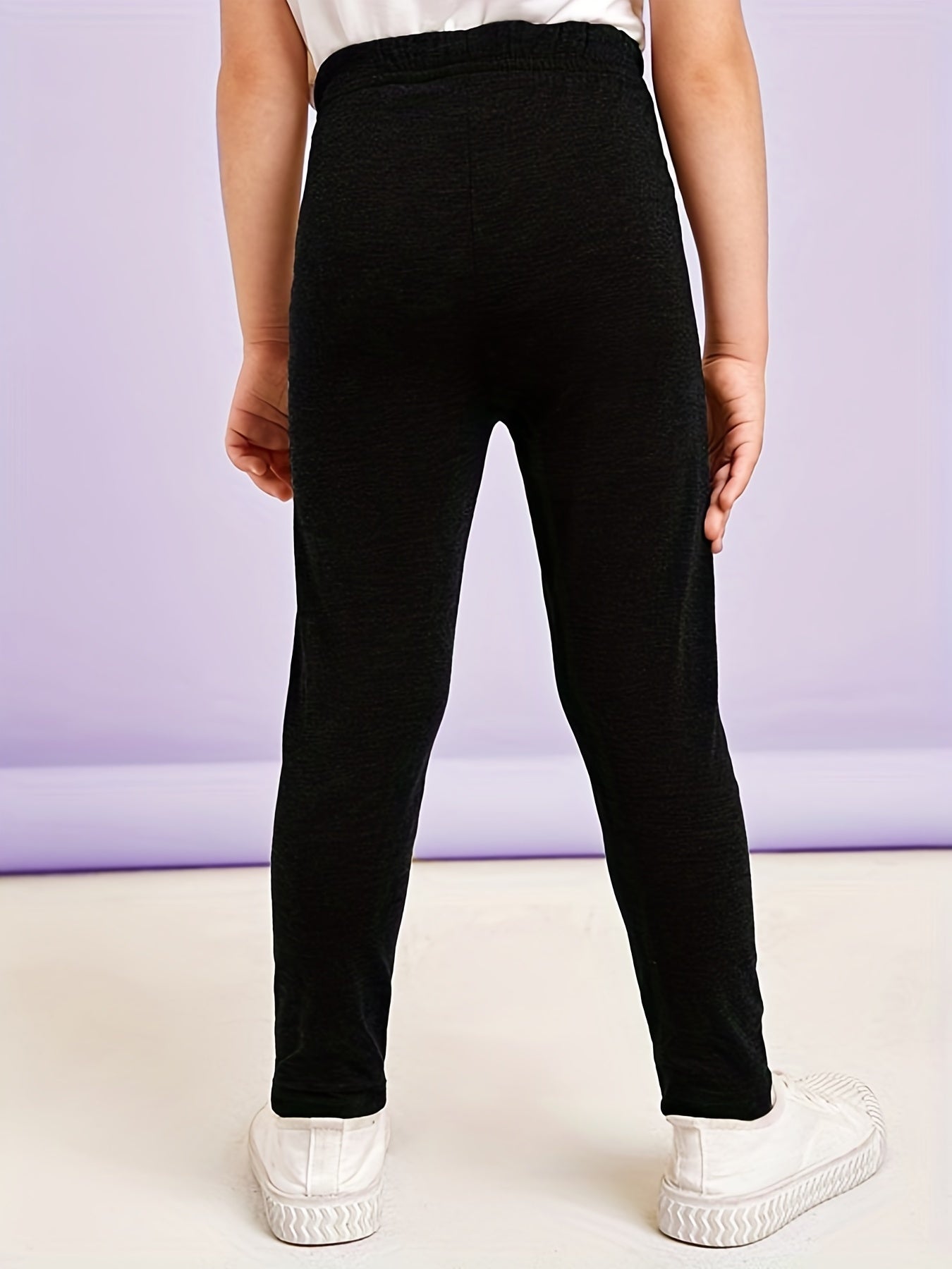 Kid Girls Basic Leggings Stretchy Casual Pants