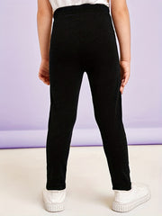 Kid Girls Basic Leggings Stretchy Casual Pants