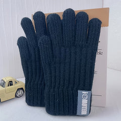 Kids' Warm Knitted Gloves for Winter Weather
