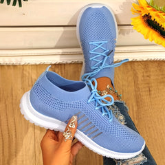Women's Mesh Breathable Running Shoes Lightweight Low Top Sneakers